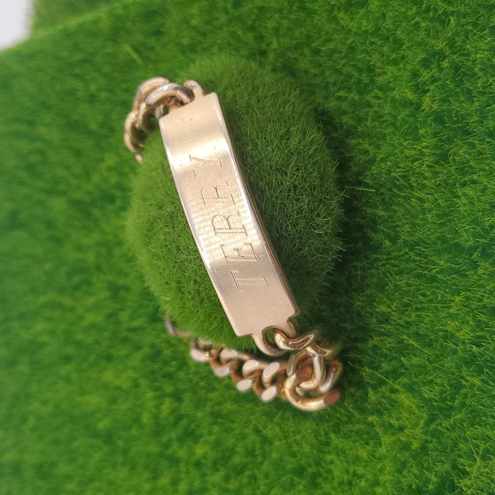 Customozed Terry Bracelet ENgraved 7 Inch B3013